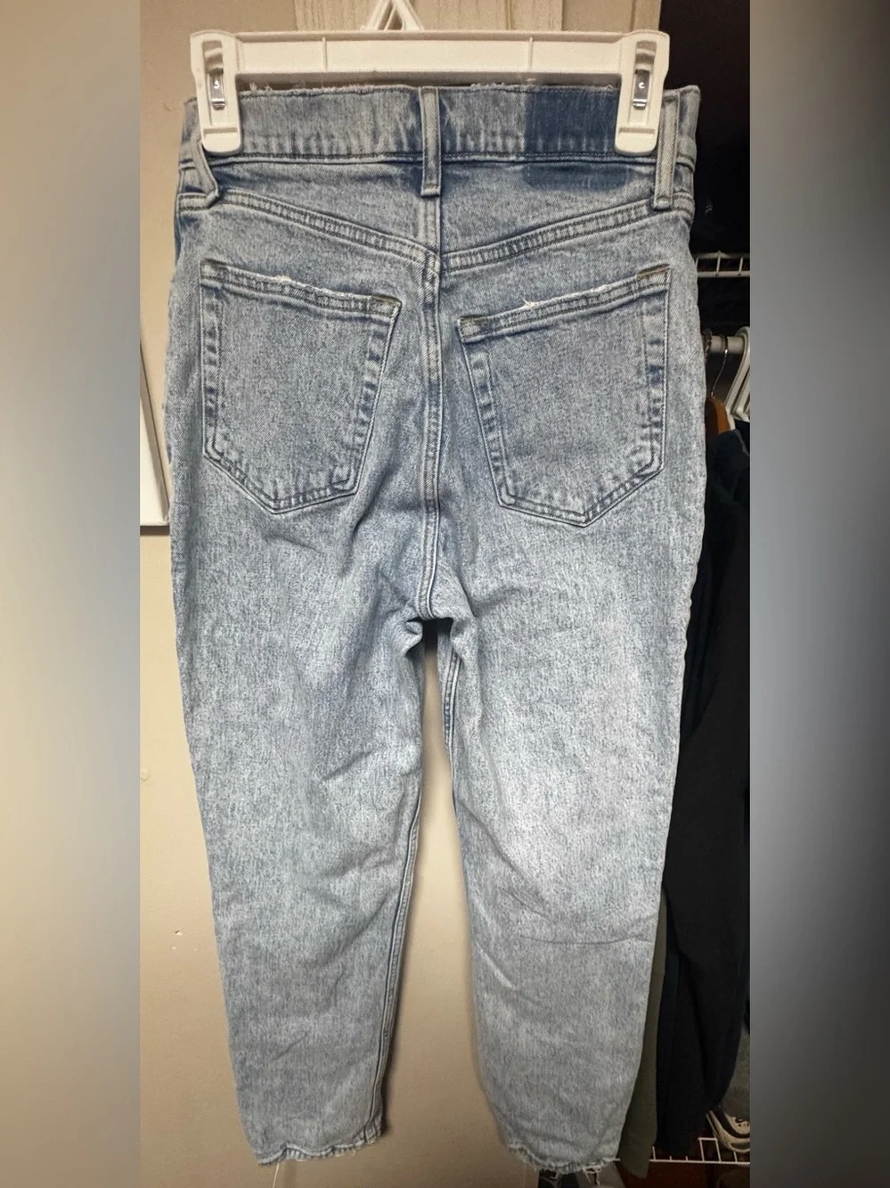 Abercrombie & Fitch Curve Love 90s Straight Ultra High Rise Criss Cross Jeans 27 - Picture 9 of 9